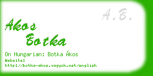 akos botka business card